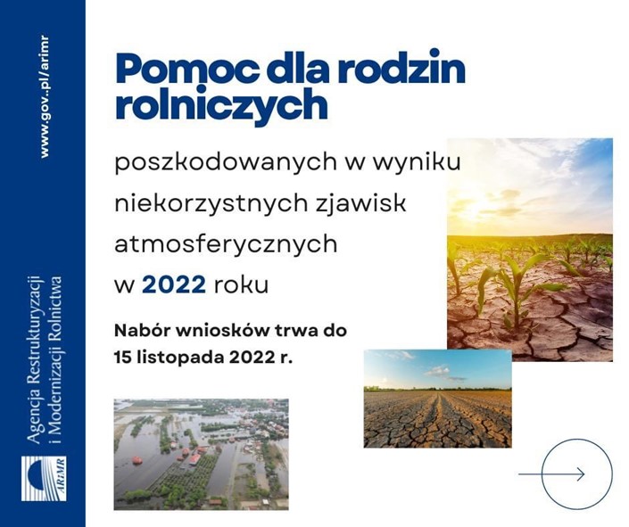 plakat pomoc dla rodzin rolniczych