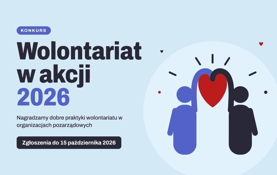 Konkurs Wolontariat w akcji 2026 dla organizacji z kujawsko-pomorskiego
